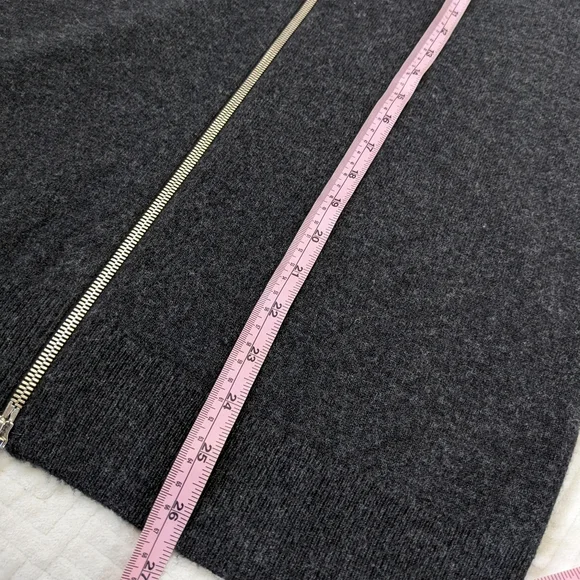 THEORY 100% Cashmere Full Zip Cardigan Sweater Size Small - Picture 11 of 12